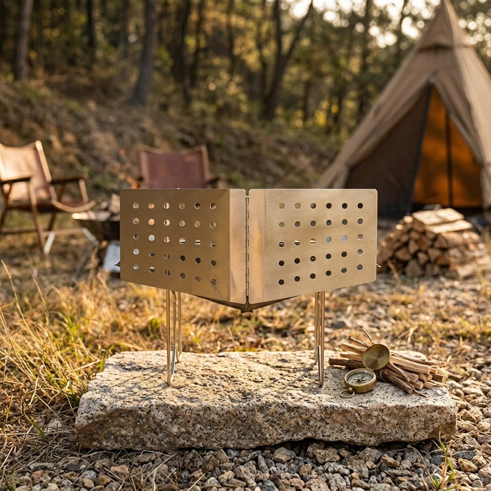 Foldable Stainless Steel Windb – обзор и цена Camping Cooking Easy