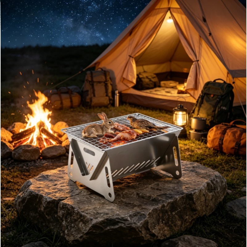 Stainless Steel Incinerator Gr – обзор и цена Camp Grill Portable Folding