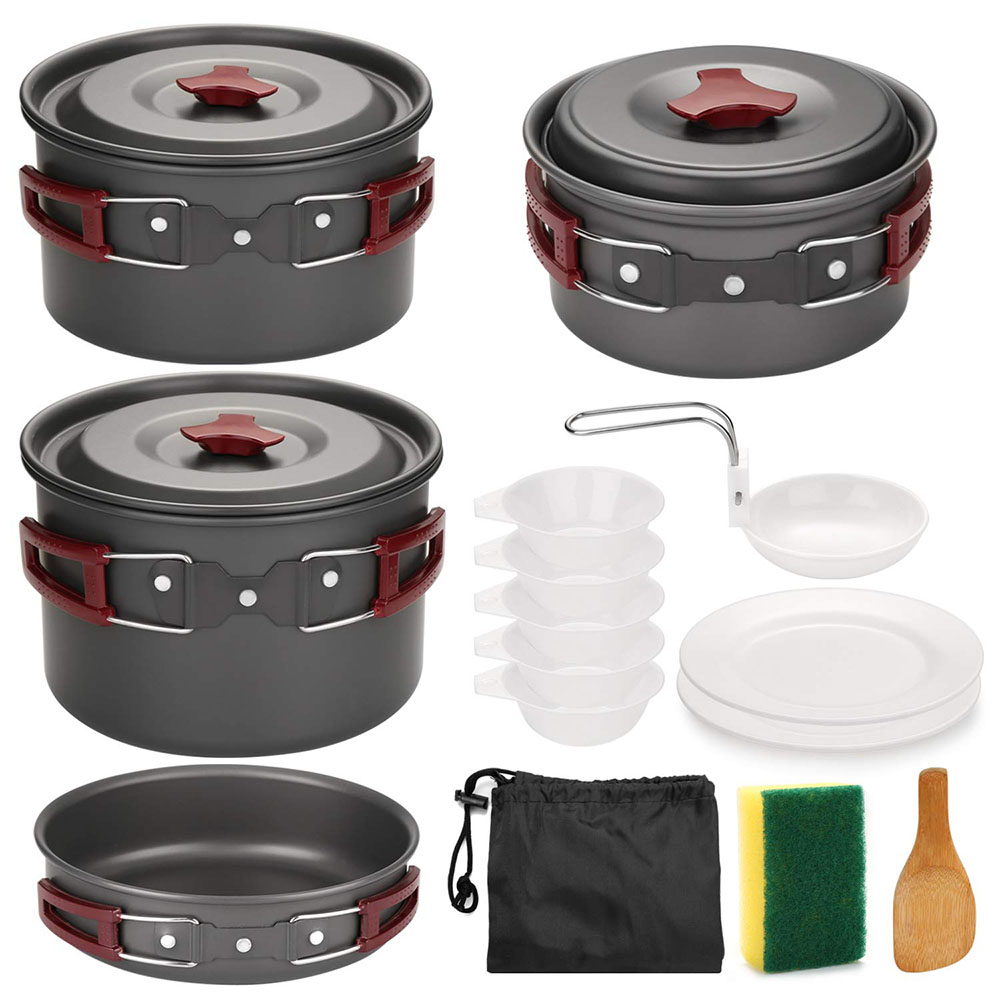 Outdoor Camping Cookware Kit N – обзор и цена Camping Cooking Set Non Stick