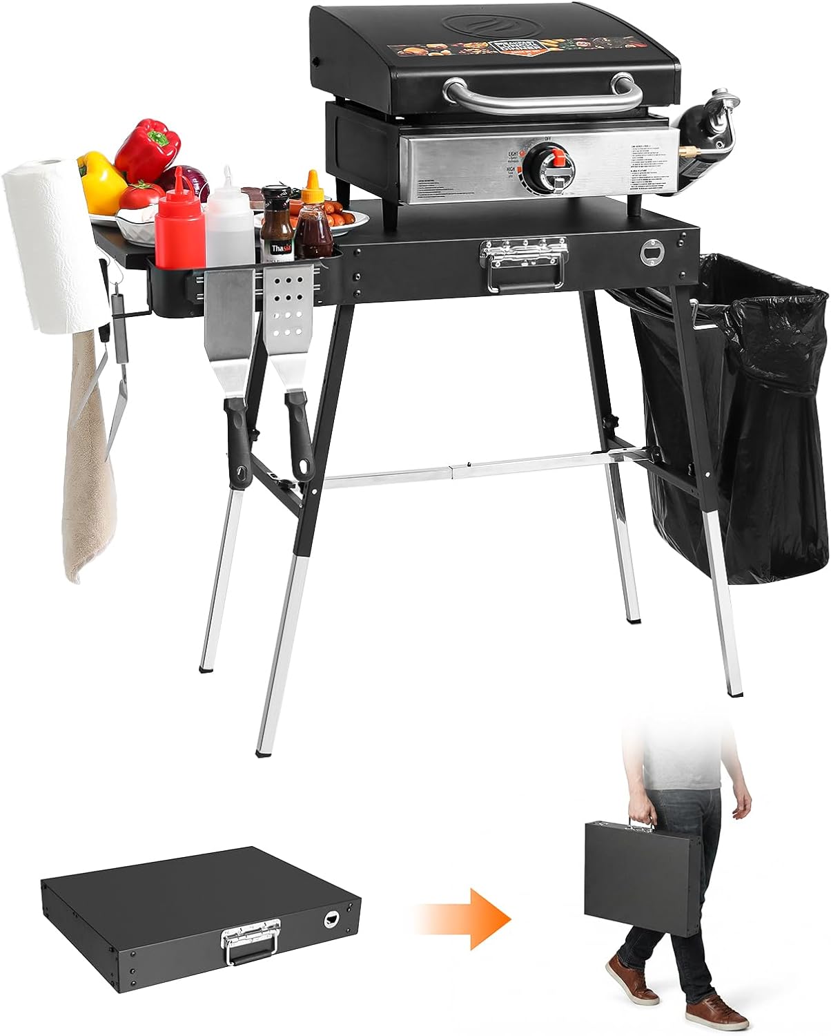Outdoor Folding Grill Table, A – обзор и цена Camp Grill Portable Folding